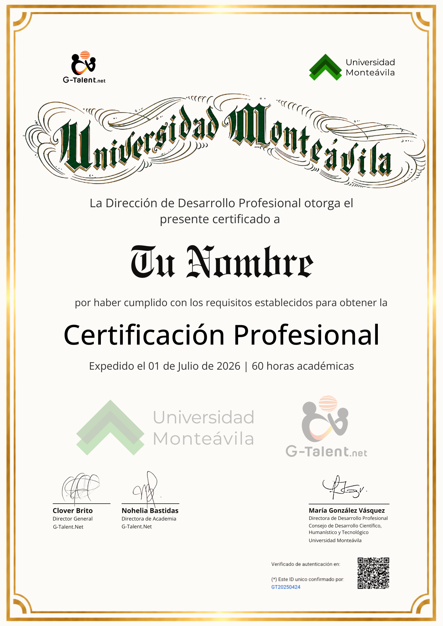Certificación profesional